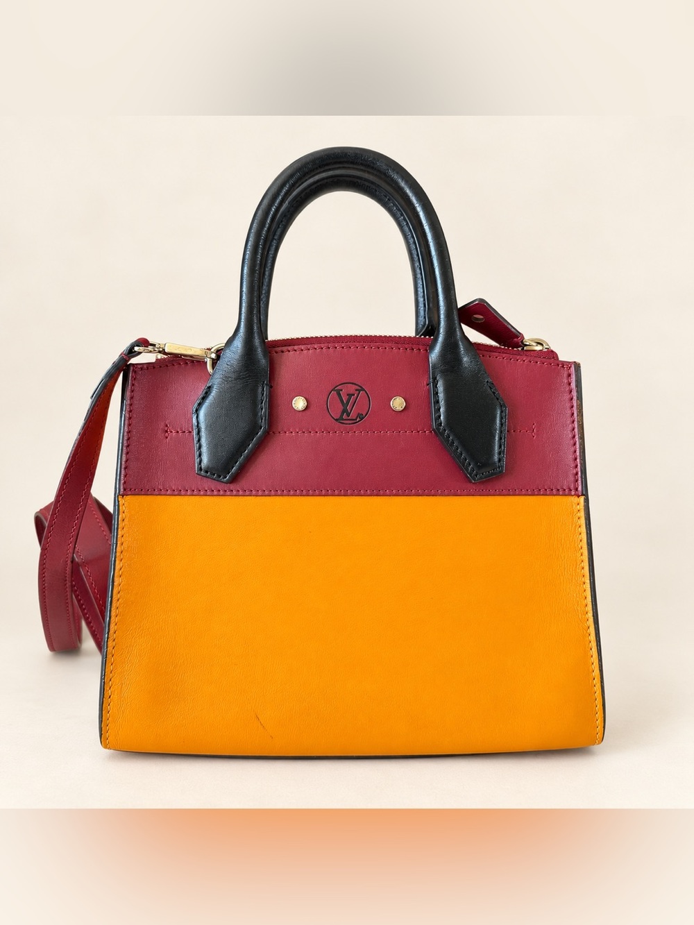 Louis Vuitton City Steamer Mini Tricolor Leather Crossbody Bag